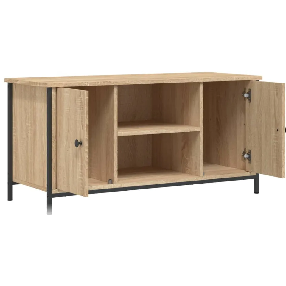 vidaXL Tv-meubel 100x40x50 cm bewerkt hout sonoma eikenkleurig