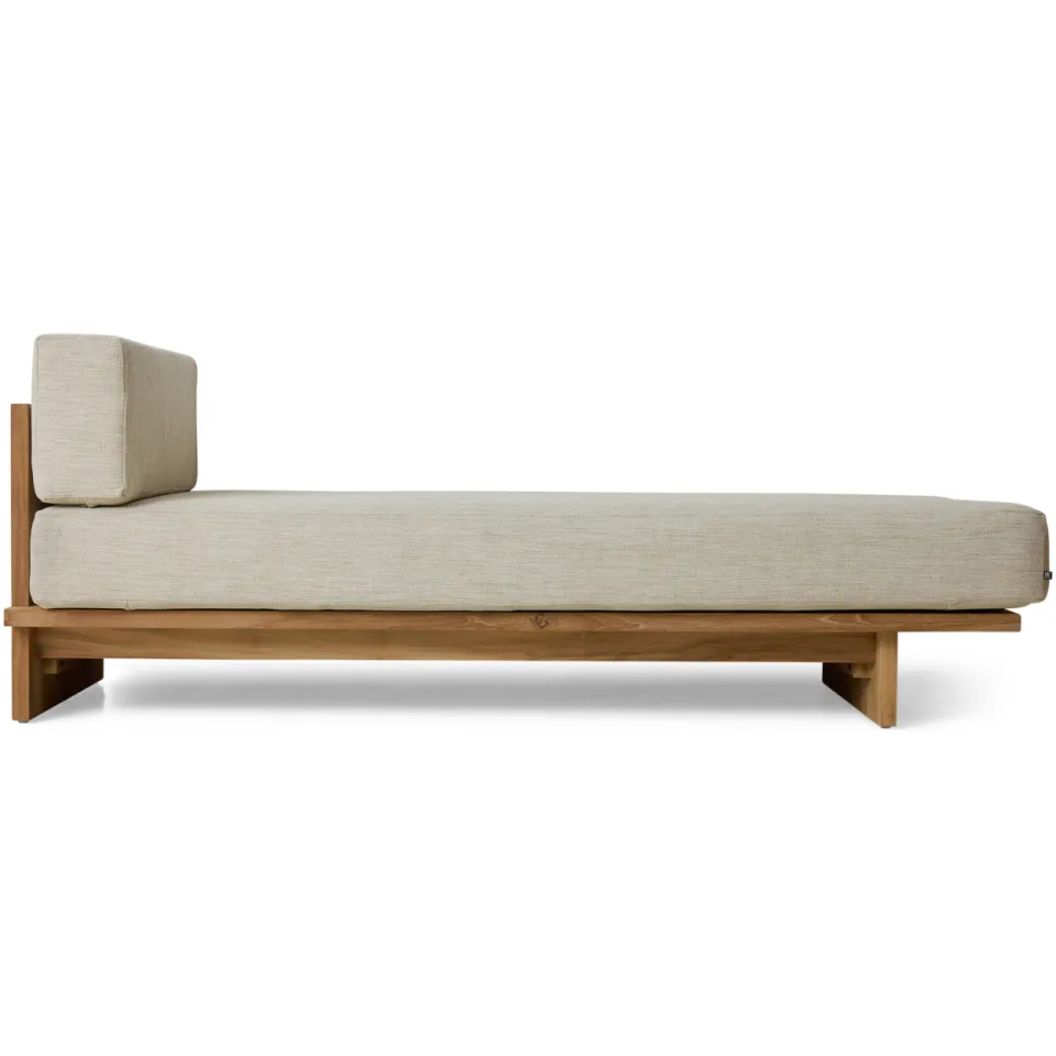 HKLIVING ligbed buiten teak naturel, foto 3