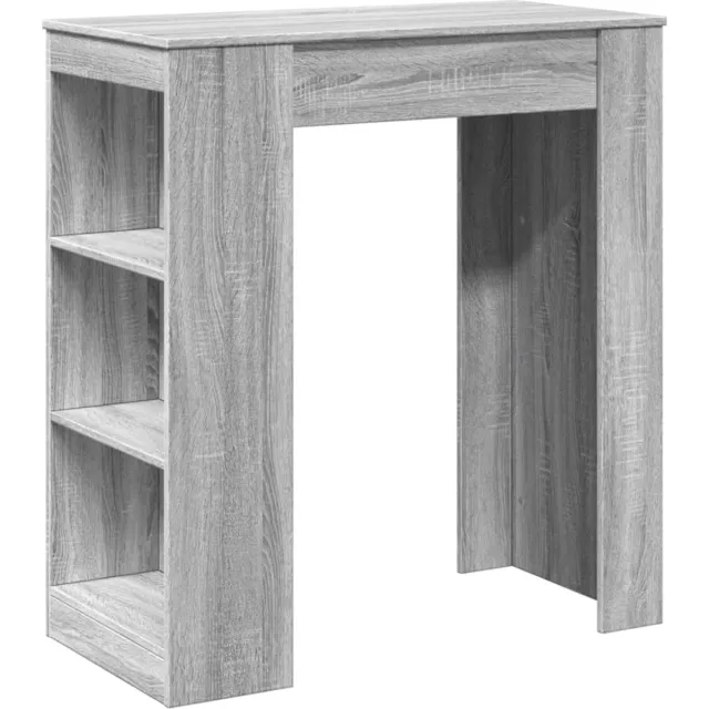 vidaXL Bartafel - met - rekken - 95x47x103,5 - cm - bewerkt - hout - grijs - sonoma grijs sonoma eiken