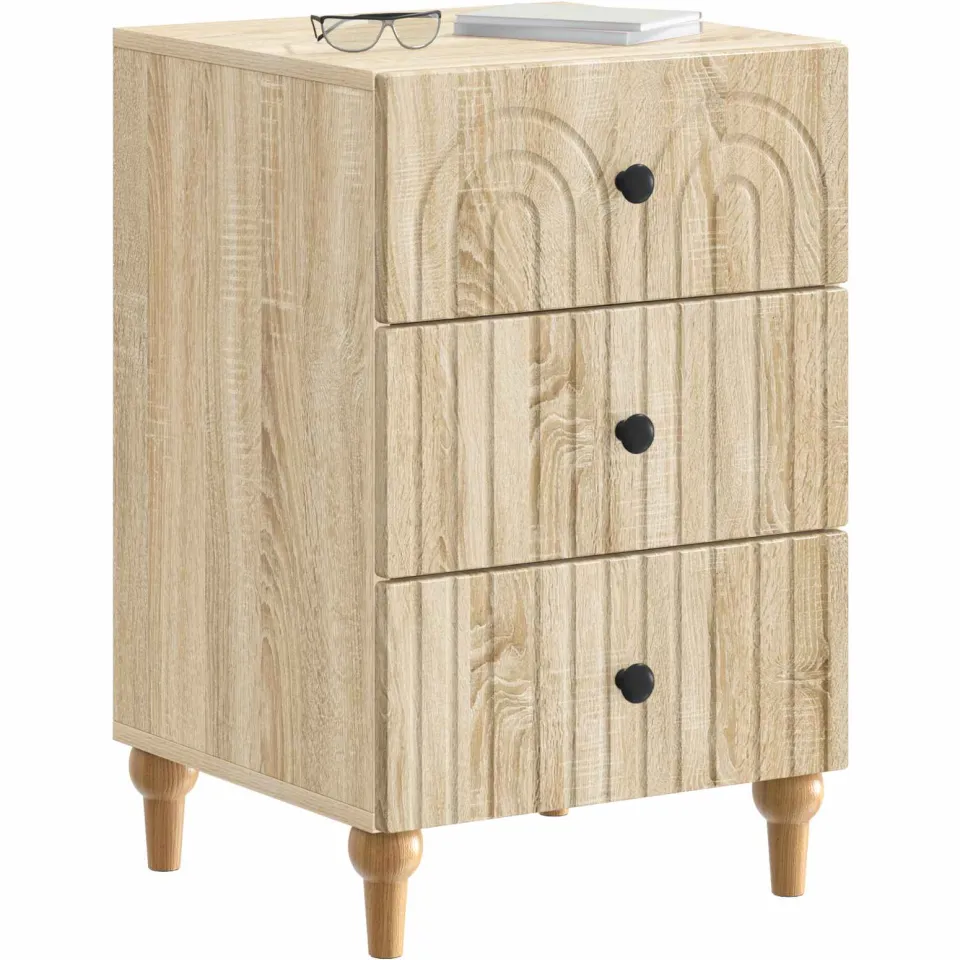 vidaXL Nachtkastje Sonoma Eiken 43x 41 x 66,5 cm Bewerkt hout