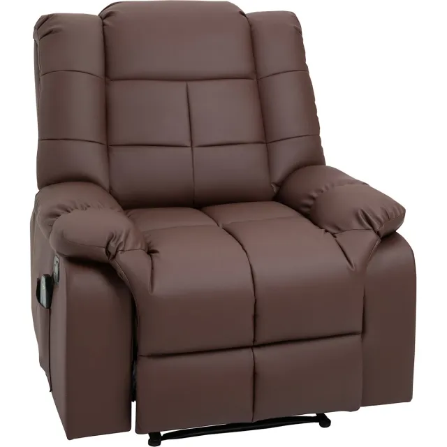 GranMaison Massagestoel - Relaxfauteuil - Zetel - 1 persoons - Met armleuning - Zeer comfortabel - Elektrisch - Bruin