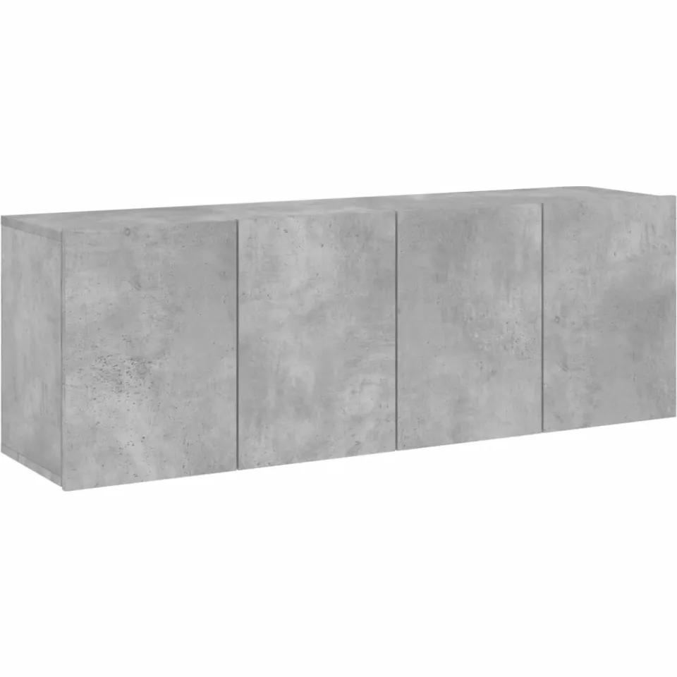 vidaXL Tv-meubels 2 st wandgemonteerd 60x30x41 cm betongrijs