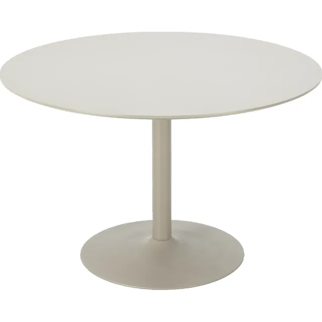 Artichok Richie houten eettafel beige - metalen onderstel - Ø120 cm