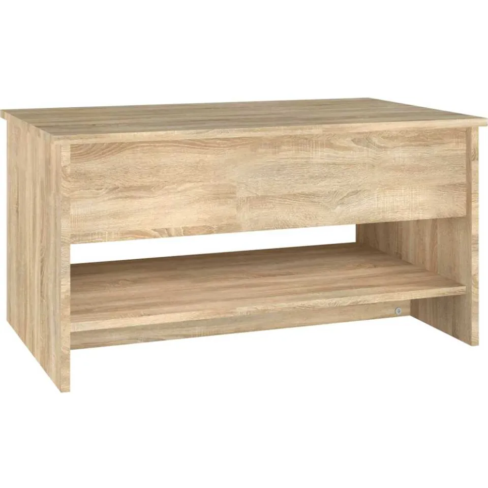 vidaXL Salontafel 80x50x40 cm bewerkt hout sonoma eikenkleurig, foto 3