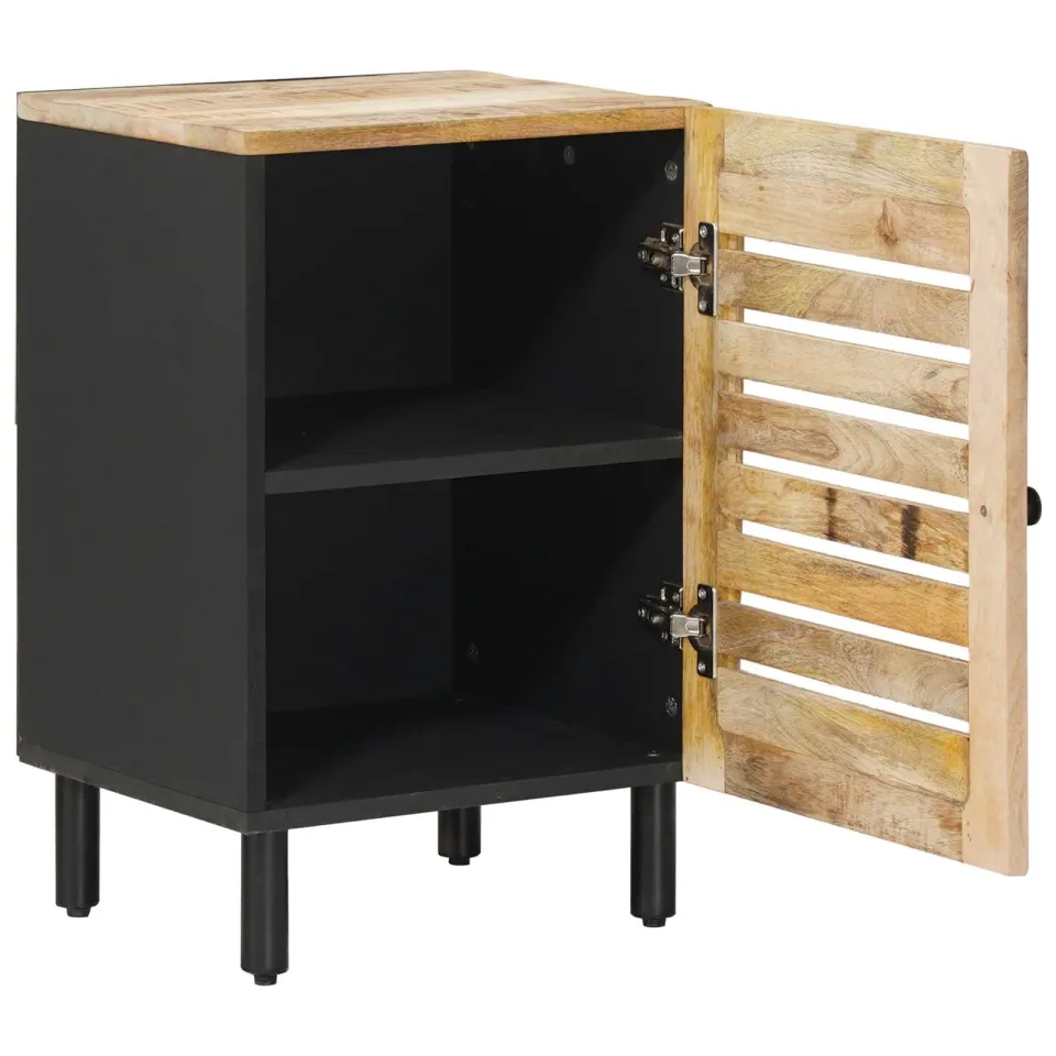 vidaXL Badkamerkast met opslag Bruin en zwart 38 x 33,5 x 58 cm
