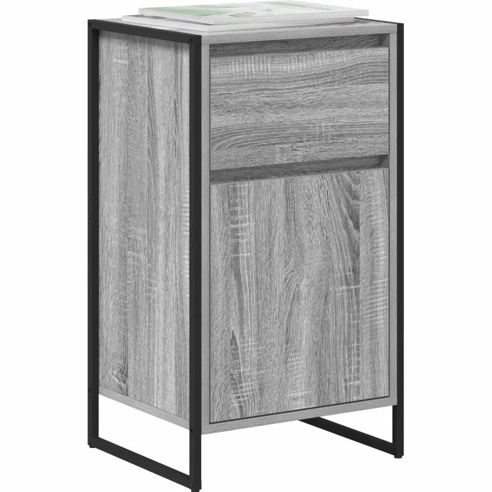 vidaXL Dressoir Grijs Sonoma 43 x 36 x 75,5 cm Bewerkt hout