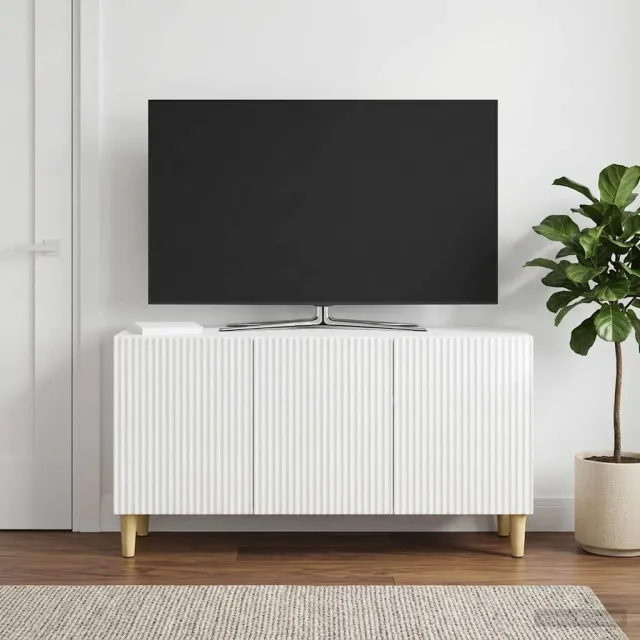 vidaXL TV-kast 99 x 34,5 x 50 cm Hoogglans Wit Bewerkt hout, foto 2