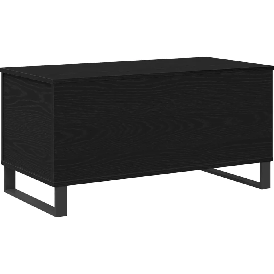 vidaXL Salontafel Zwart Eiken 90 x 44,5 x 45 cm Bewerkt hout, foto 3