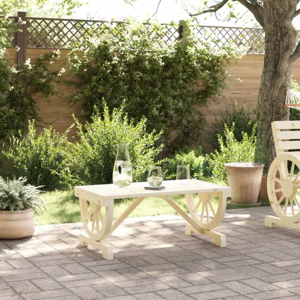 vidaXL Tuintafel 90x50x40 cm massief vurenhout bruin, foto 3