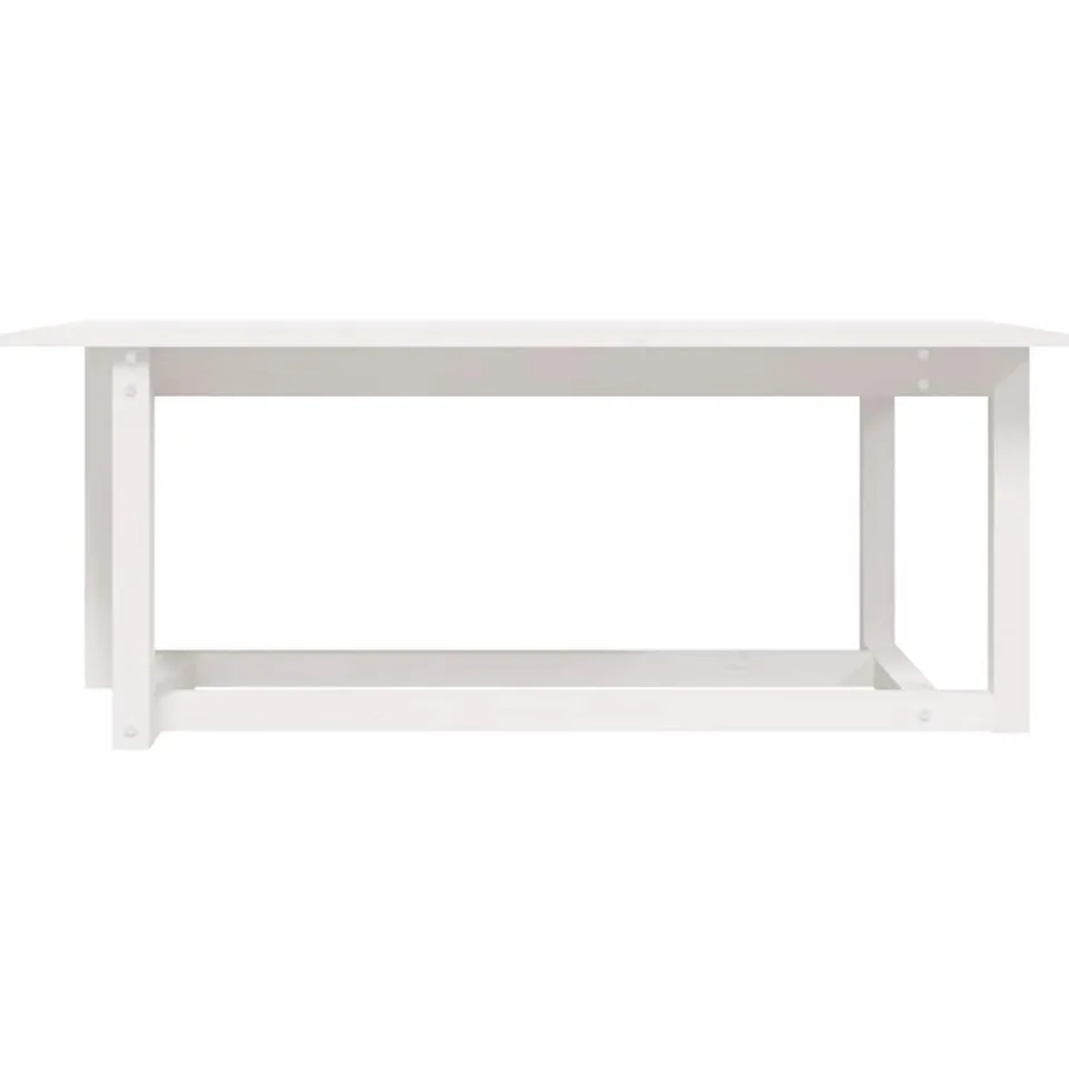 vidaXL Salontafel 110x55x45 cm massief grenenhout wit