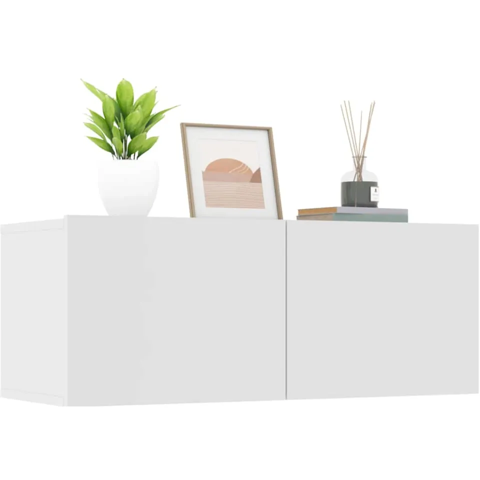vidaXL Tv-meubels 2 st 80x30x30 cm bewerkt hout wit