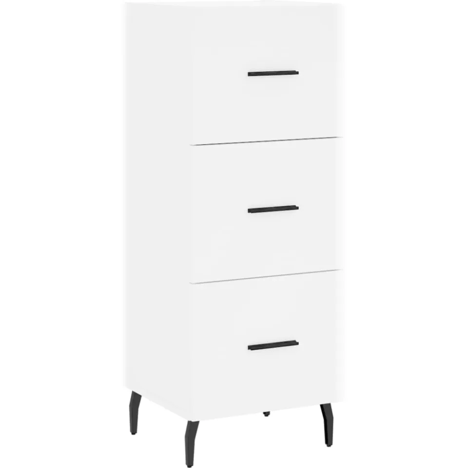 vidaXL Dressoir 34,5x34x90 cm bewerkt hout wit, foto 3