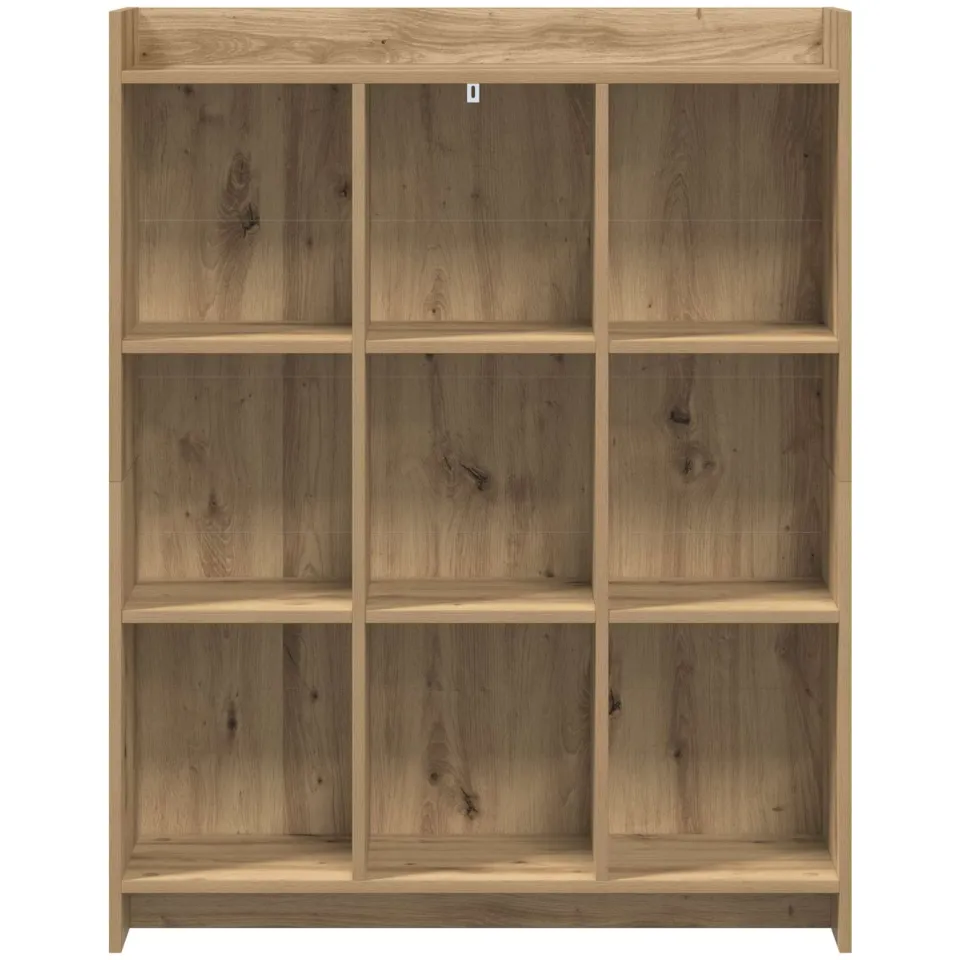 vidaXL Boekenkast 9-laags 87,5 x 30 x 111 cm Artisanaal eiken, foto 4