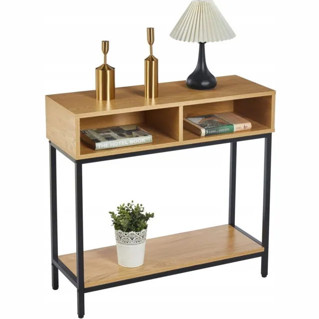 Furnitex Dressoir - Dąb Naturalny - 2 Planken - 80x30x75cm Dąb Naturalny;Zwart