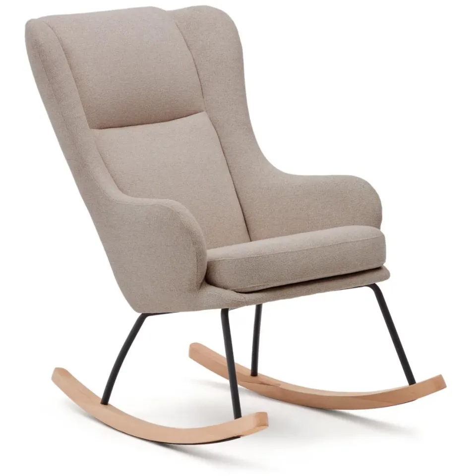 Kave Home Maustin schommelstoel beige, foto 4
