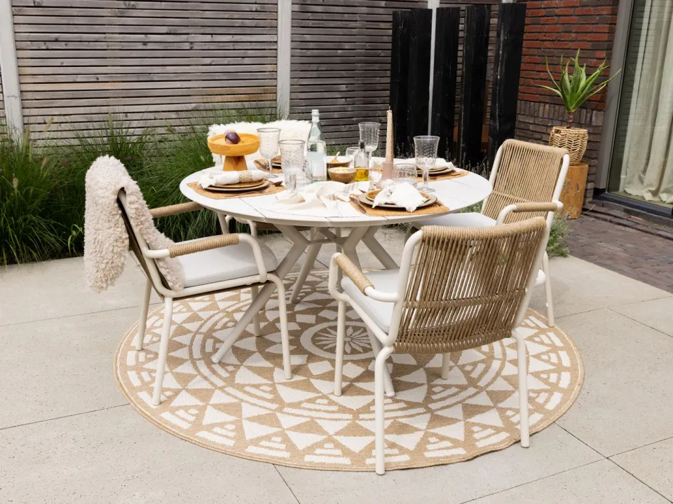 Manifesto Furniture Manifesto Sora dining tuintafel ø 127cm (h:75cm) taupe, foto 5