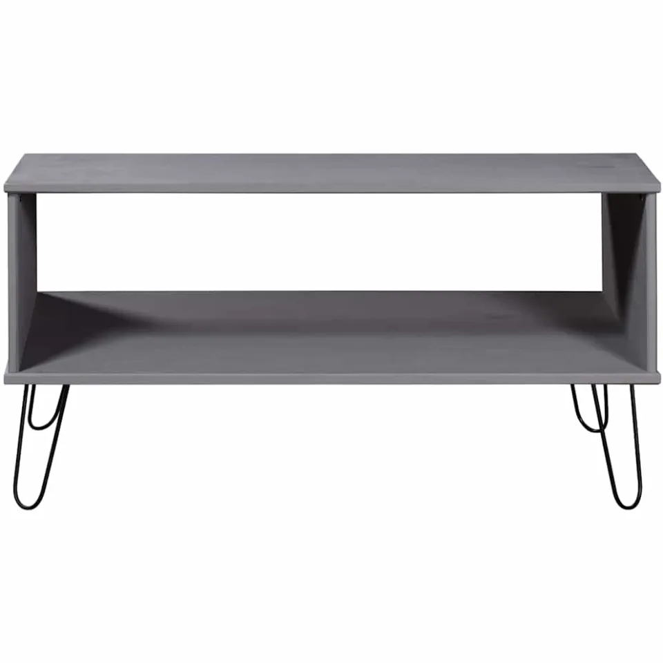 vidaXL Salontafel New York massief grenenhout grijs, foto 2