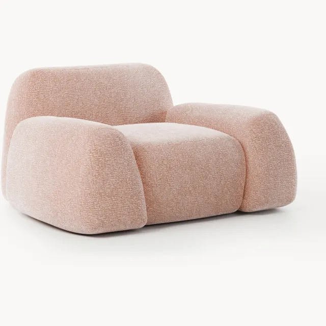 Westwing Collection Loungefauteuil Wolke Roze