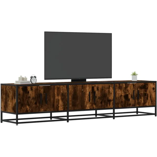 vidaXL Tv-meubel 180x35x41 cm bewerkt hout gerookt eikenkleurig Bruin