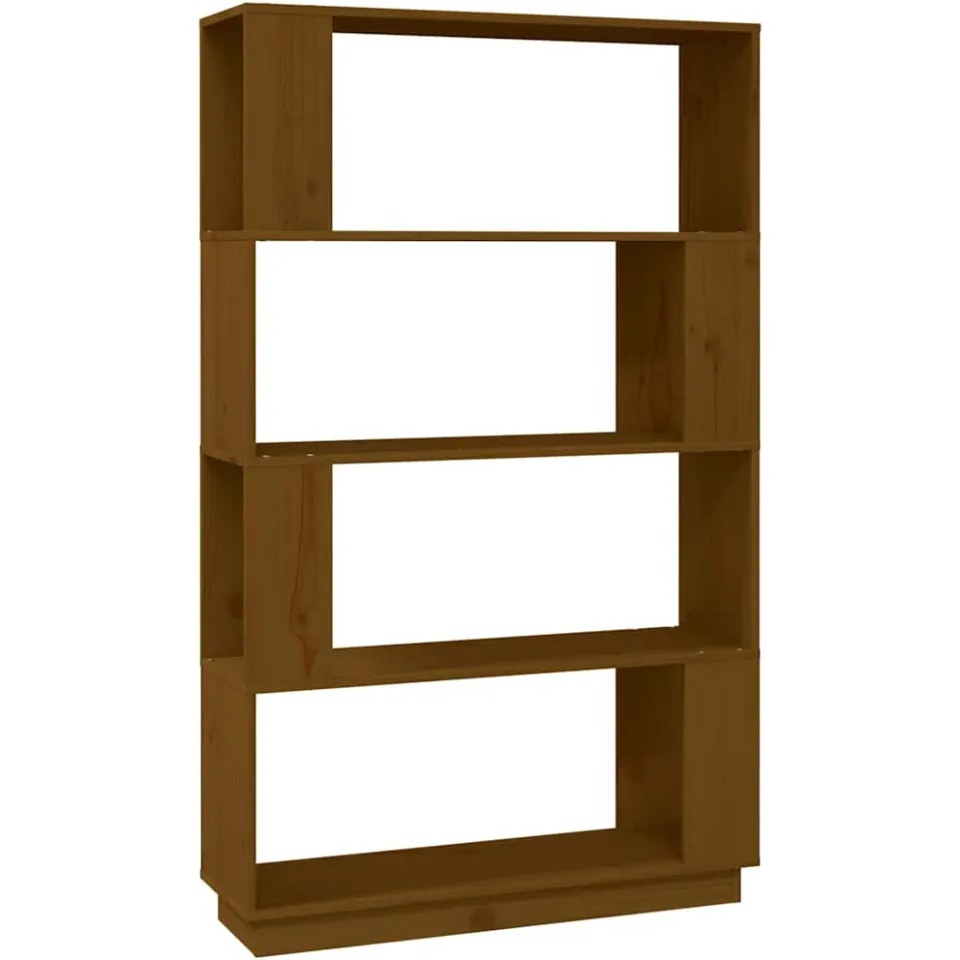 vidaXL Boekenkast/kamerscherm 80x25x132 cm massief hout honingbruin