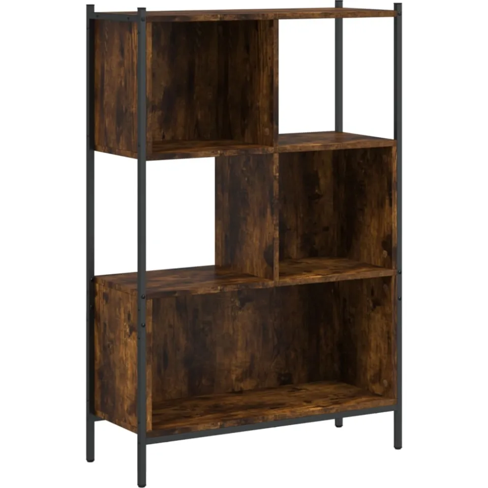 vidaXL Boekenkast 72x28x109 cm bewerkt hout gerookt eikenkleurig Bruin