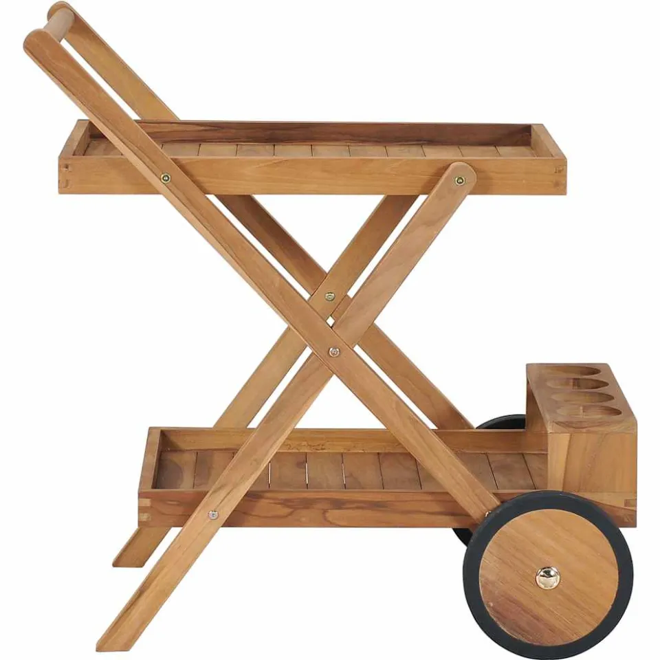 vidaXL Theewagen massief teakhout bruin, foto 4