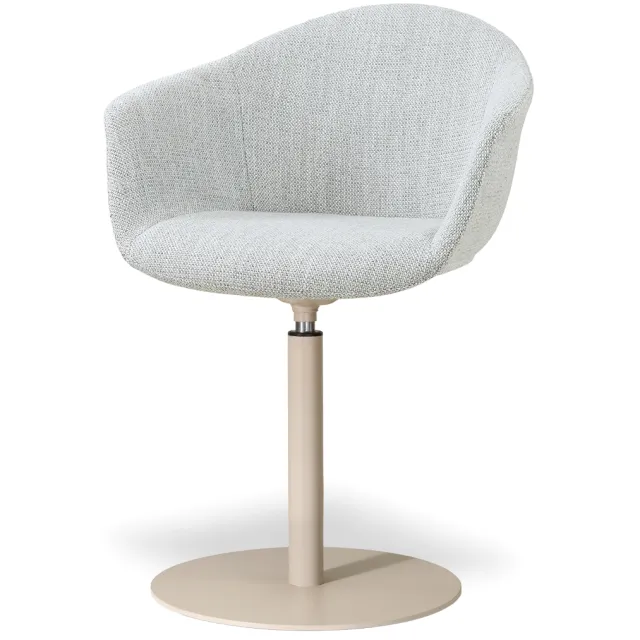Nolon Niva-Otis draaibare tulp eetkamerstoel grijs melange - beige onderstel