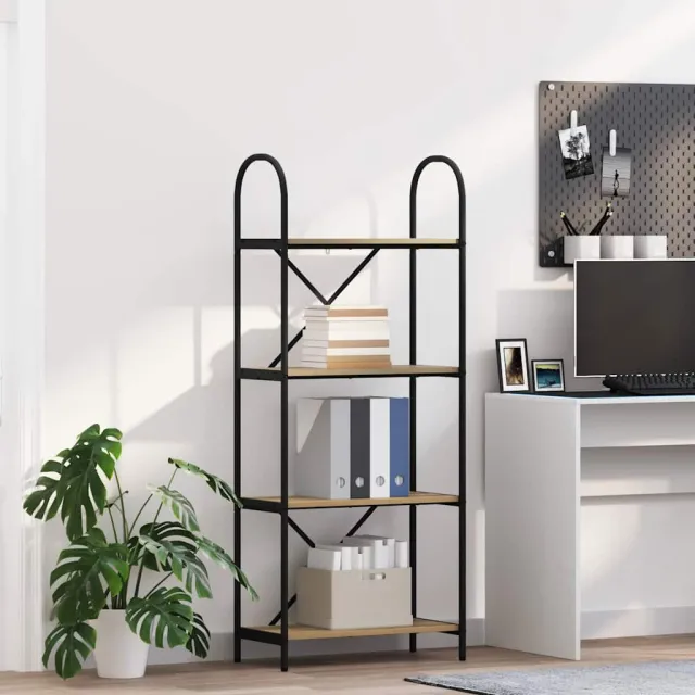 vidaXL Boekenkast 4-laags 60 x 30 x 146 cm Bewerkt hout Artisan Eiken, foto 2