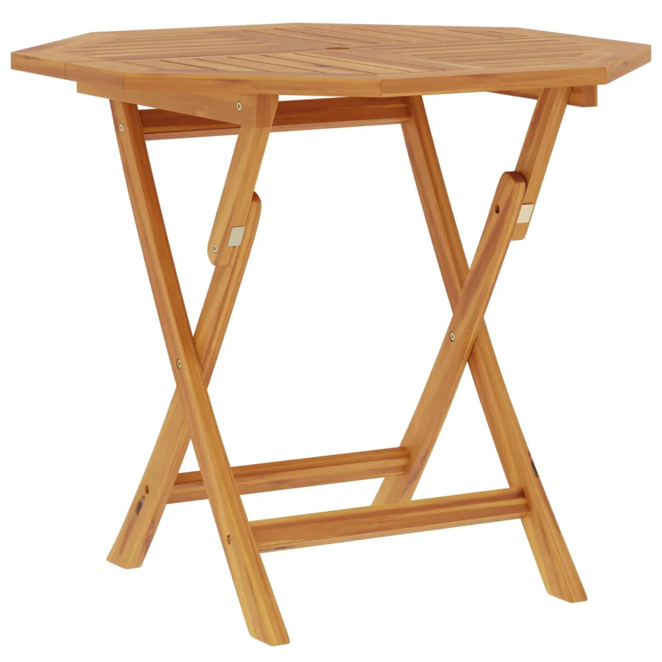 vidaXL 3-delige opvouwbare bistroset voor in de tuin Naturel, foto 3