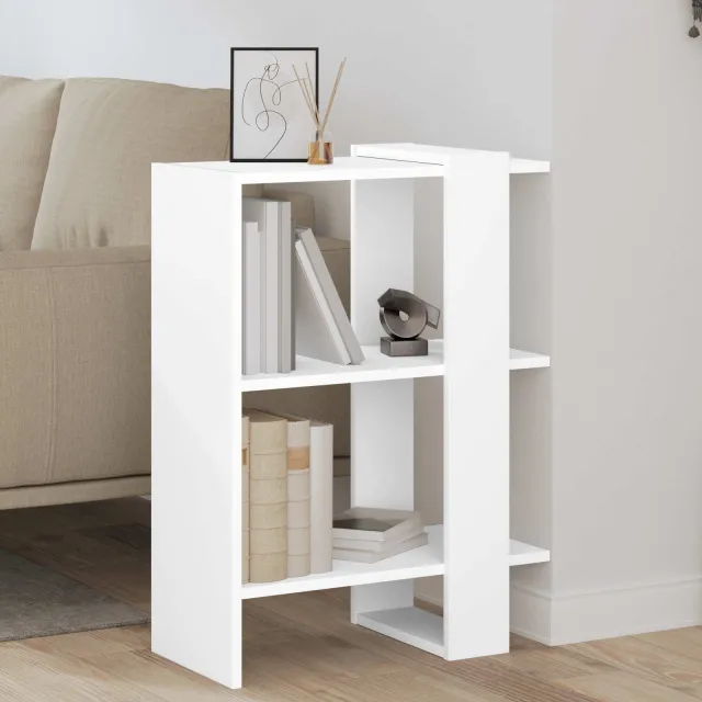 vidaXL Boekenkast 2-laags 52 x 25 x 71,5 cm Bewerkt hout Wit