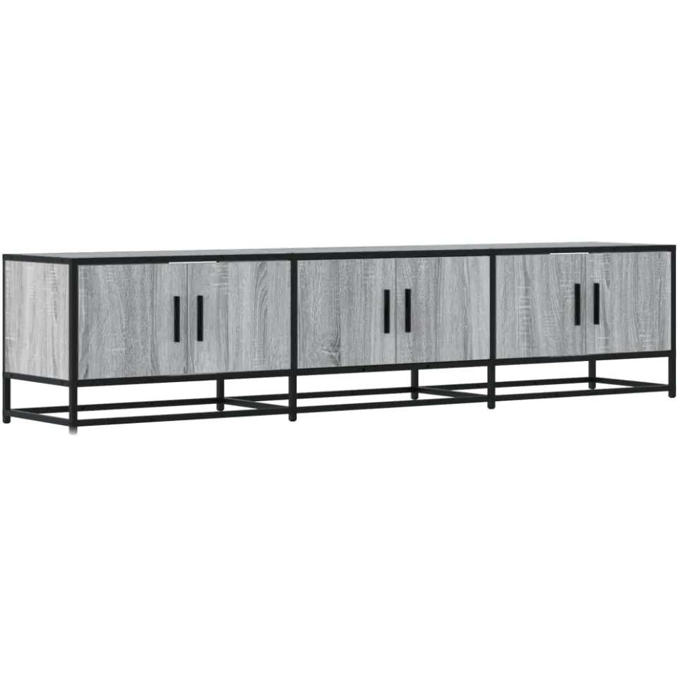 vidaXL Tv-meubel 180x35x41 cm bewerkt hout grijs sonoma eikenkleurig, foto 3