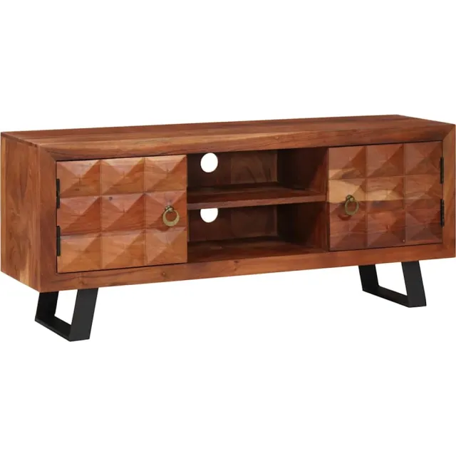vidaXL TV-kast Honingbruin 112 x 30 x 48 cm Massief acaciahout