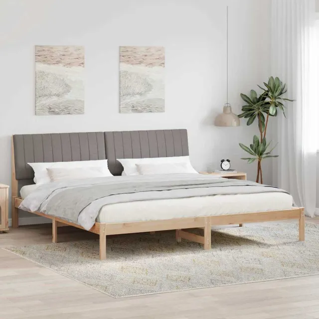 vidaXL Bedframe met hoofdeinde Bruin 200 x 200 cm Massief grenenhout