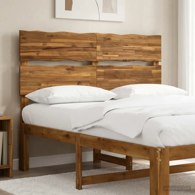 vidaXL Live Edge Hoofdbord ROSTOCK Naturel 135 cm Massief Acaciahout Bruin
