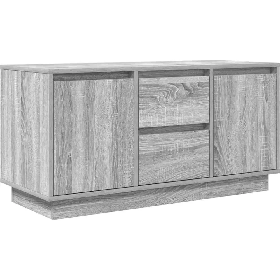vidaXL Tv-meubel met LED-verlichting 100x41x50 cm grijs sonoma eiken