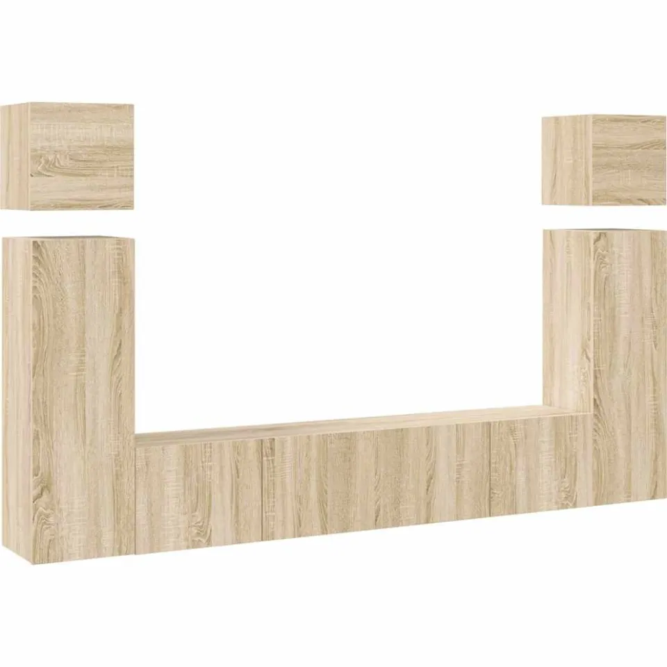 vidaXL 8-delige Tv-meubelset bewerkt hout sonoma eikenkleurig, foto 3