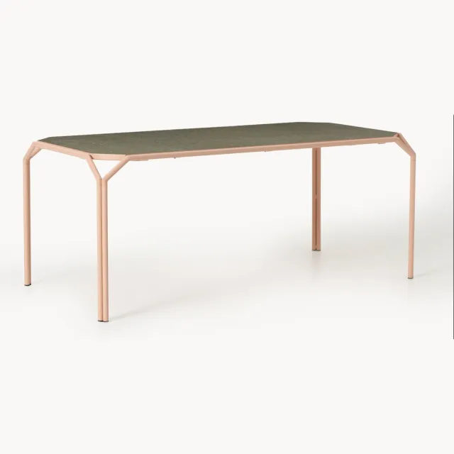 Westwing Collection Westwing x Rezign, Eettafel Danilo, in verschillende formaten Beige, Groen