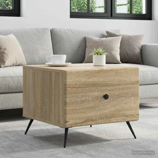 vidaXL Salontafel Sonoma Eiken 49 x 50 x 40 cm Bewerkt hout Bruin