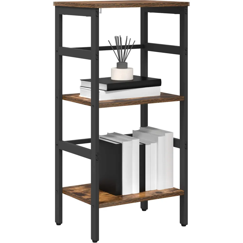 vidaXL Boekenkast 2-laags 40 x 29,5 x 81 cm Bewerkt hout Gerookt eiken Bruin