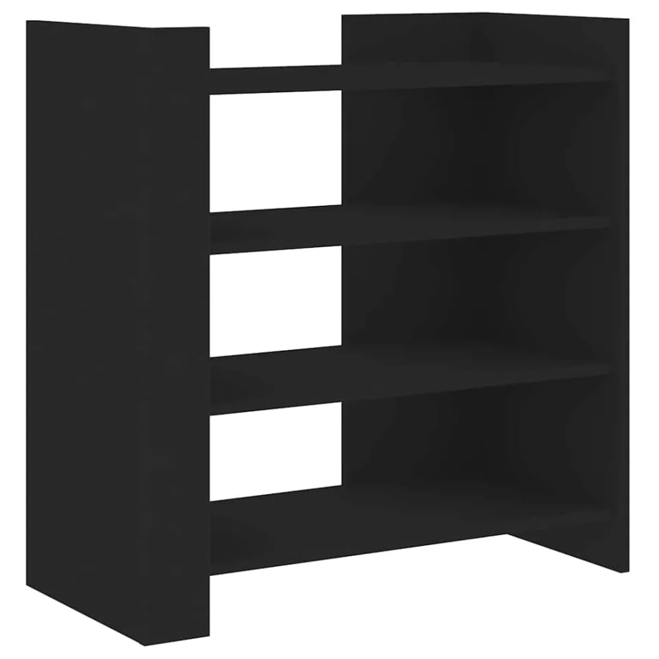 vidaXL Dressoir 73,5x35x75 cm bewerkt hout zwart, foto 3