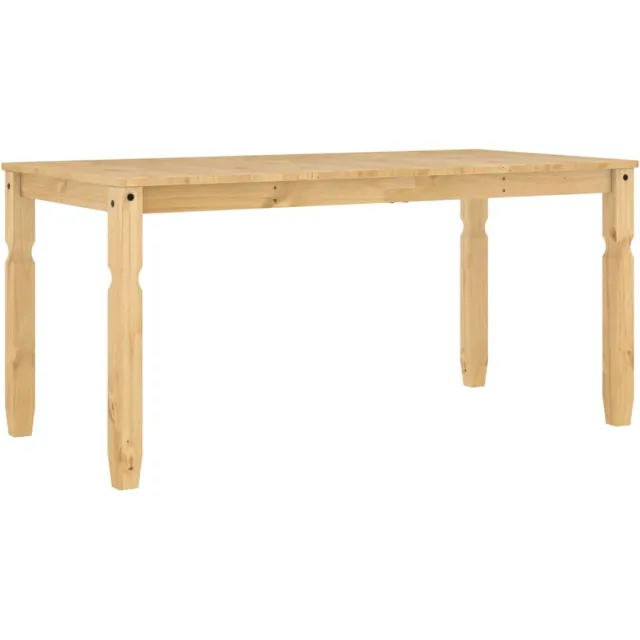 vidaXL Eettafel - Corona - 160x80x75 - cm - massief - grenenhout Bruin