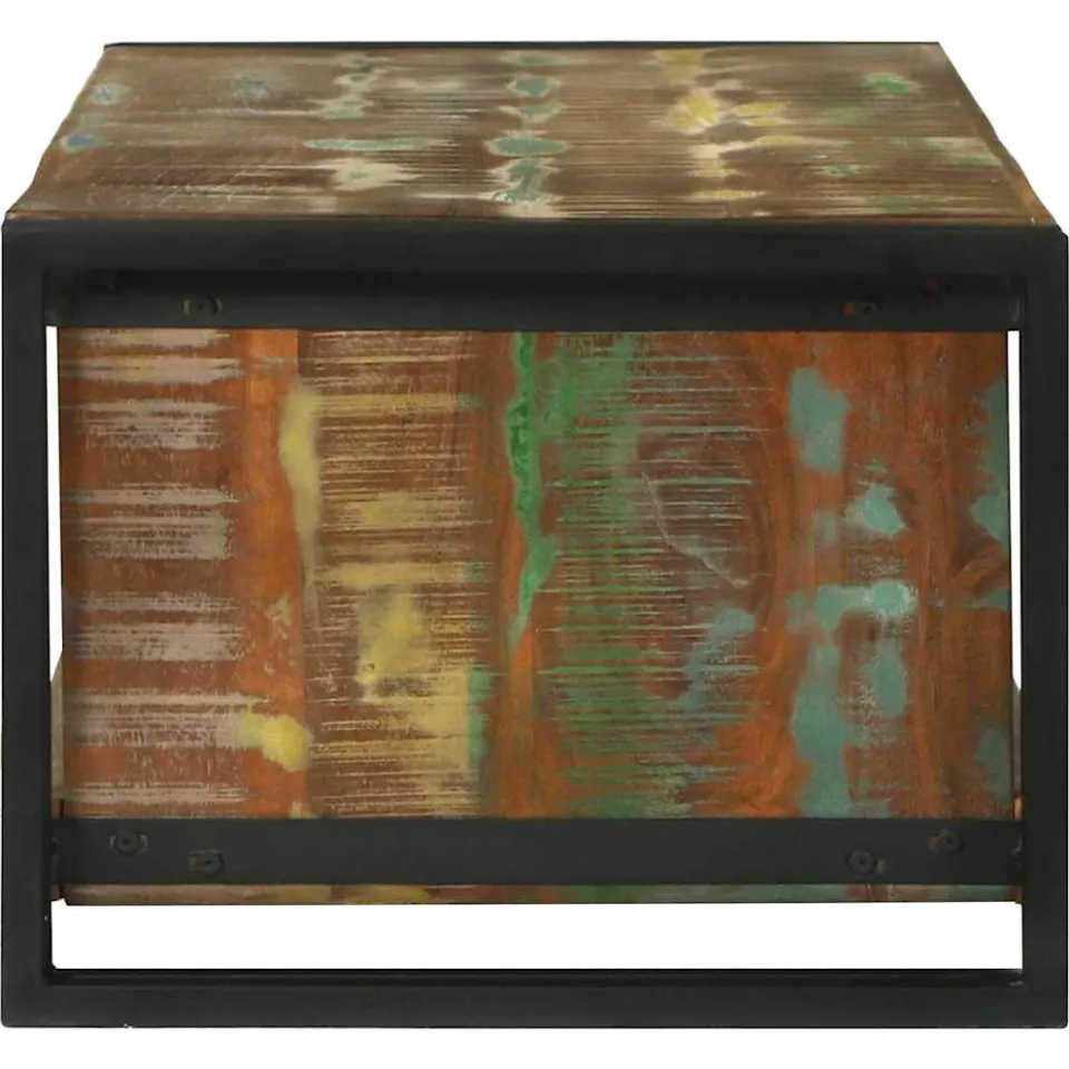 vidaXL Salontafel Multikleur 120 x 50 x 38 cm Massief Gerecycled Hout meerkleurig, foto 3