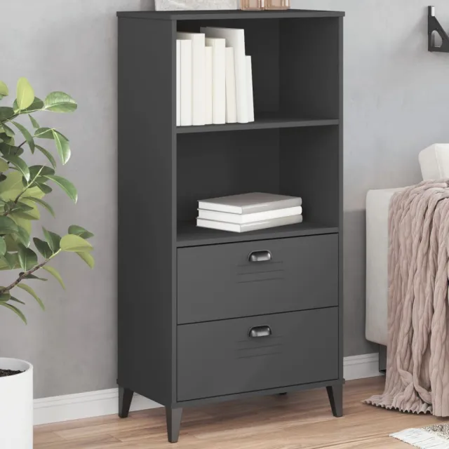 vidaXL Boekenkast VIKEN 60x35x123 cm bewerkt hout antracietgrijs, foto 2
