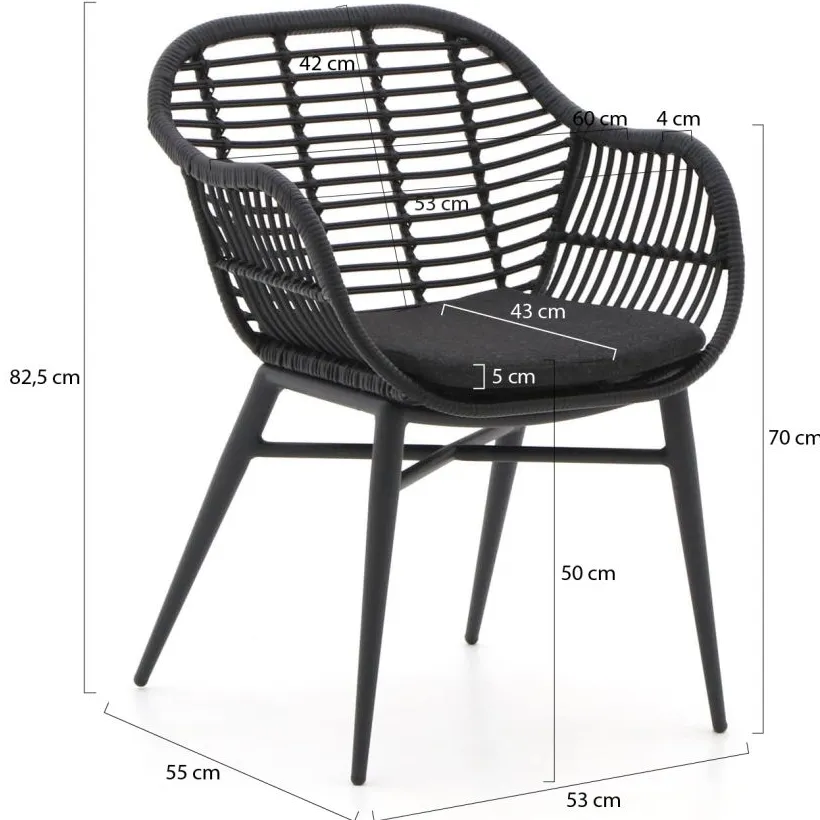 Intenso Furniture Intenso Azora dining tuinstoel zwart, foto 2