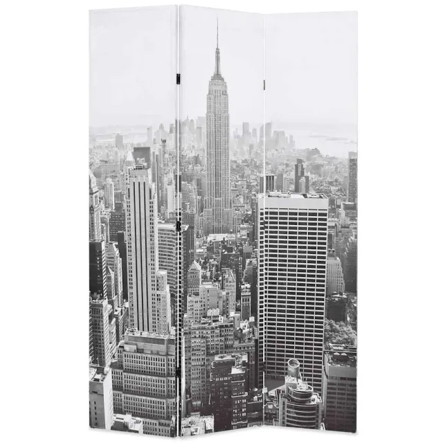 vidaXL Kamerscherm New York bij daglicht 120x170 cm zwart en wit Meerkleurig