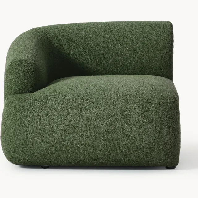 Westwing Collection Bouclé hoekmodule Sofia Groen