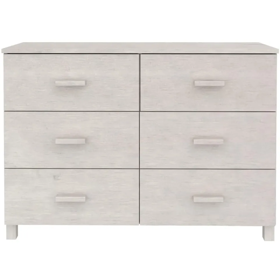 vidaXL Dressoir HAMAR 113x40x80 cm massief grenenhout wit, foto 4