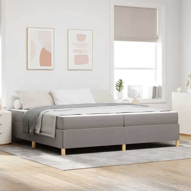 vidaXL Bedframe Taupe 200 x 200 cm Stof