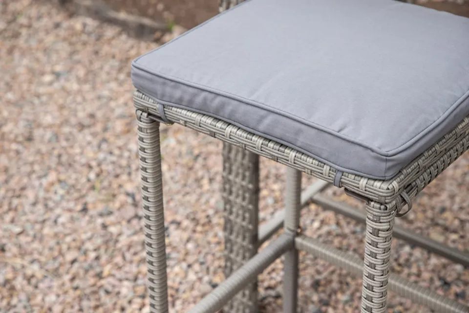 Nohr Rozanne Wicker outdoor barkruk grijs, foto 4