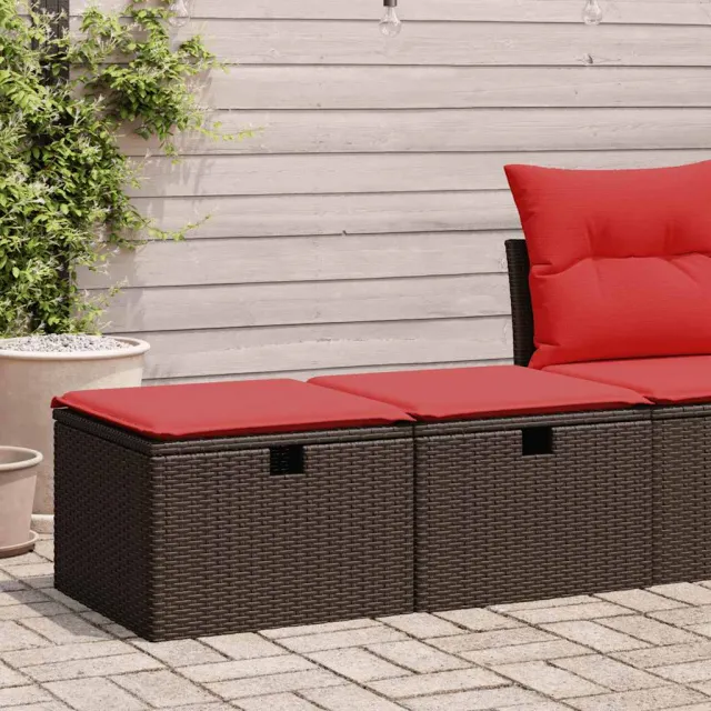 vidaXL 2-delige Loungeset met kussens poly rattan acacia bruin, foto 2